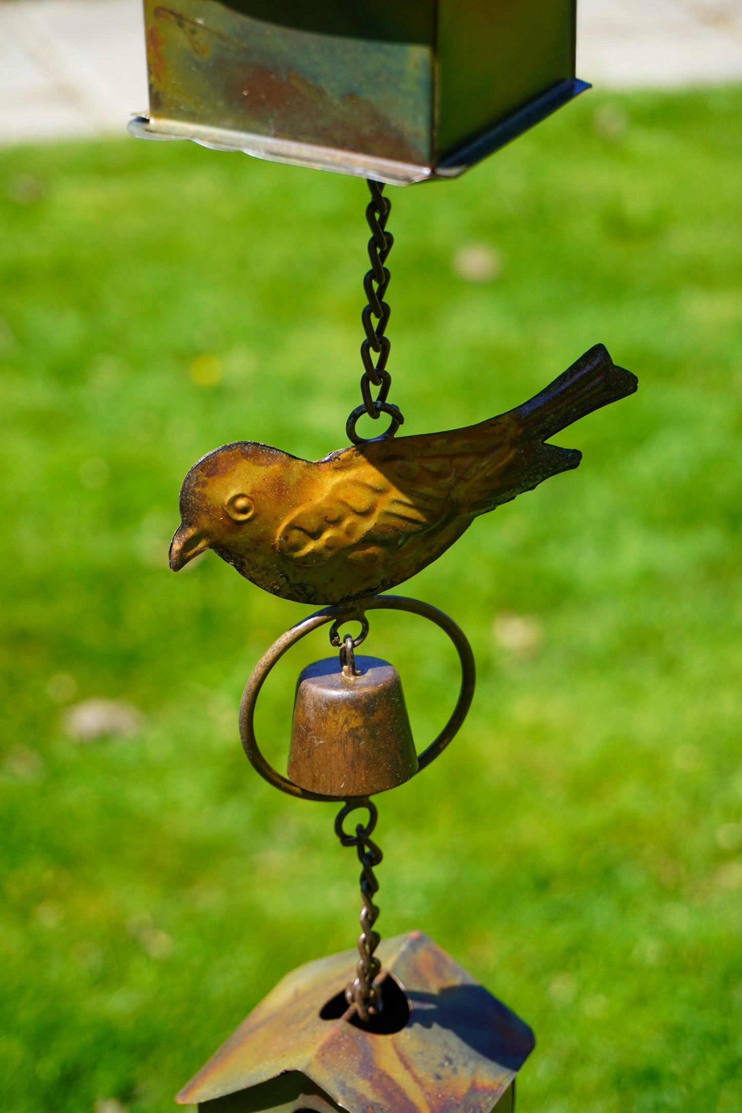 Happy Gardens - Bird House and Birds Garden Ornament
