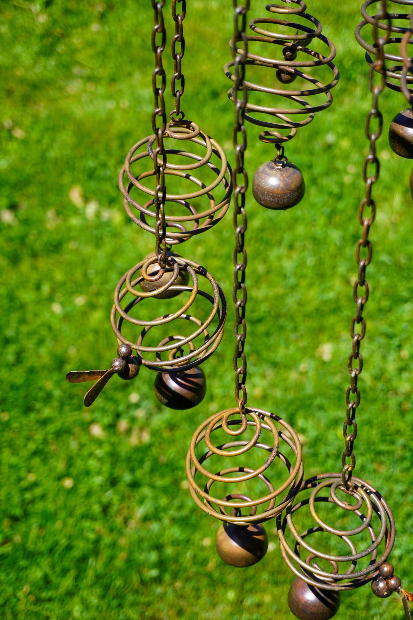 Happy Gardens - Bee Spiral with Bells Mobile Wind Chime