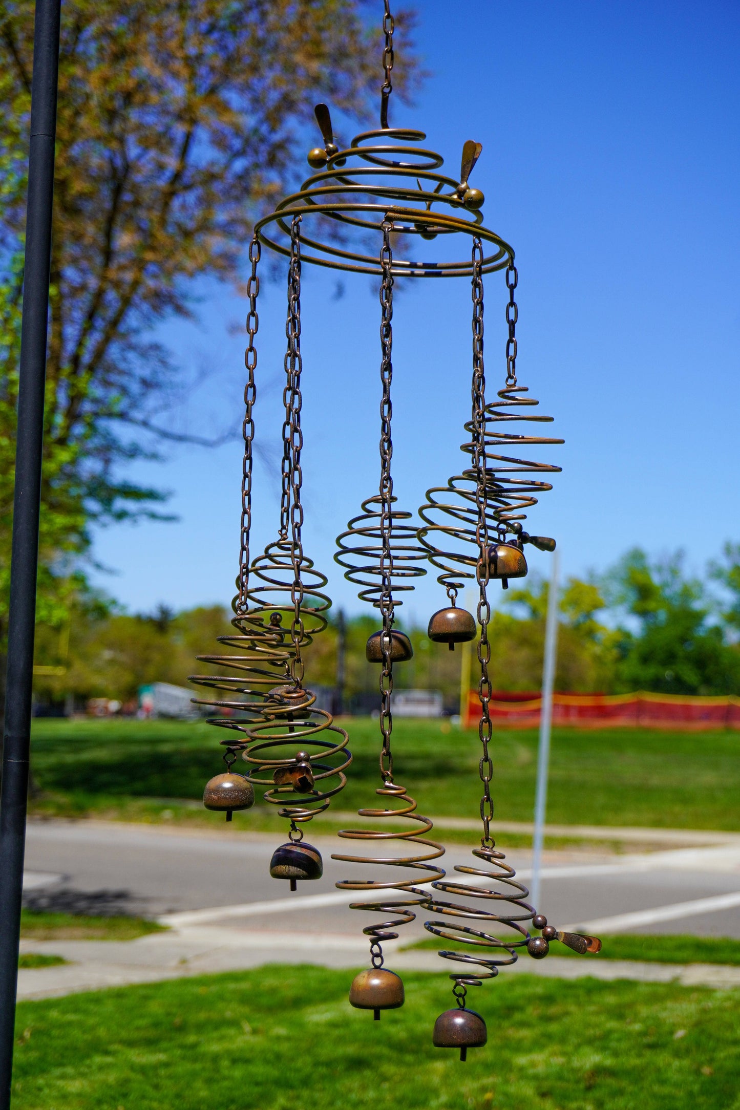 Happy Gardens - Bee Spiral with Bells Mobile Wind Chime
