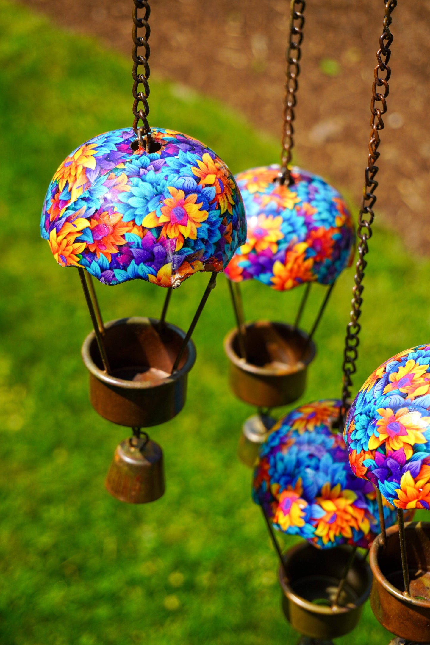 Floral Hot Air Balloon Hanging Mobile - Happy Gardens