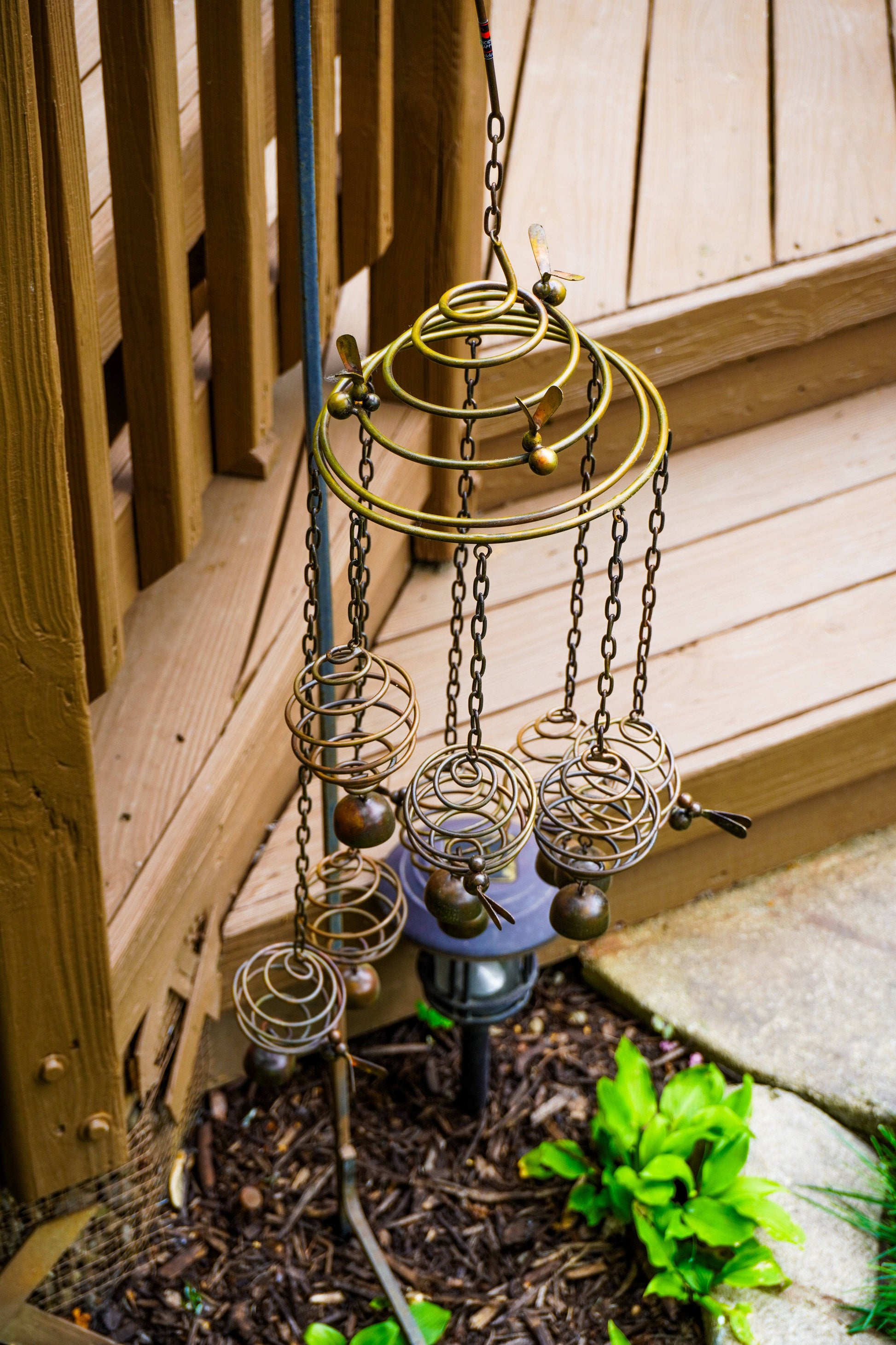 Happy Gardens - Bee Spiral with Bells Mobile Wind Chime