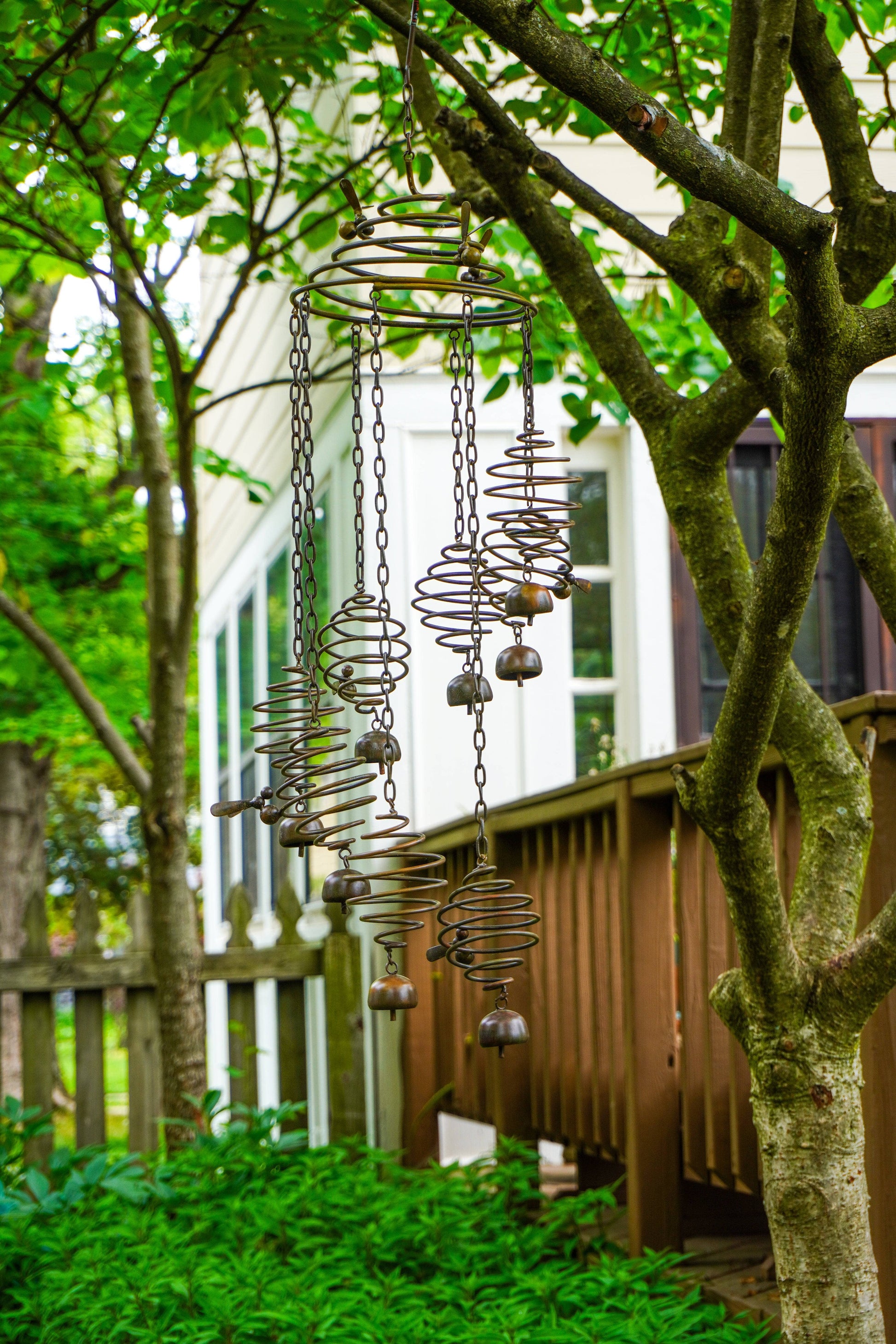 Happy Gardens - Bee Spiral with Bells Mobile Wind Chime