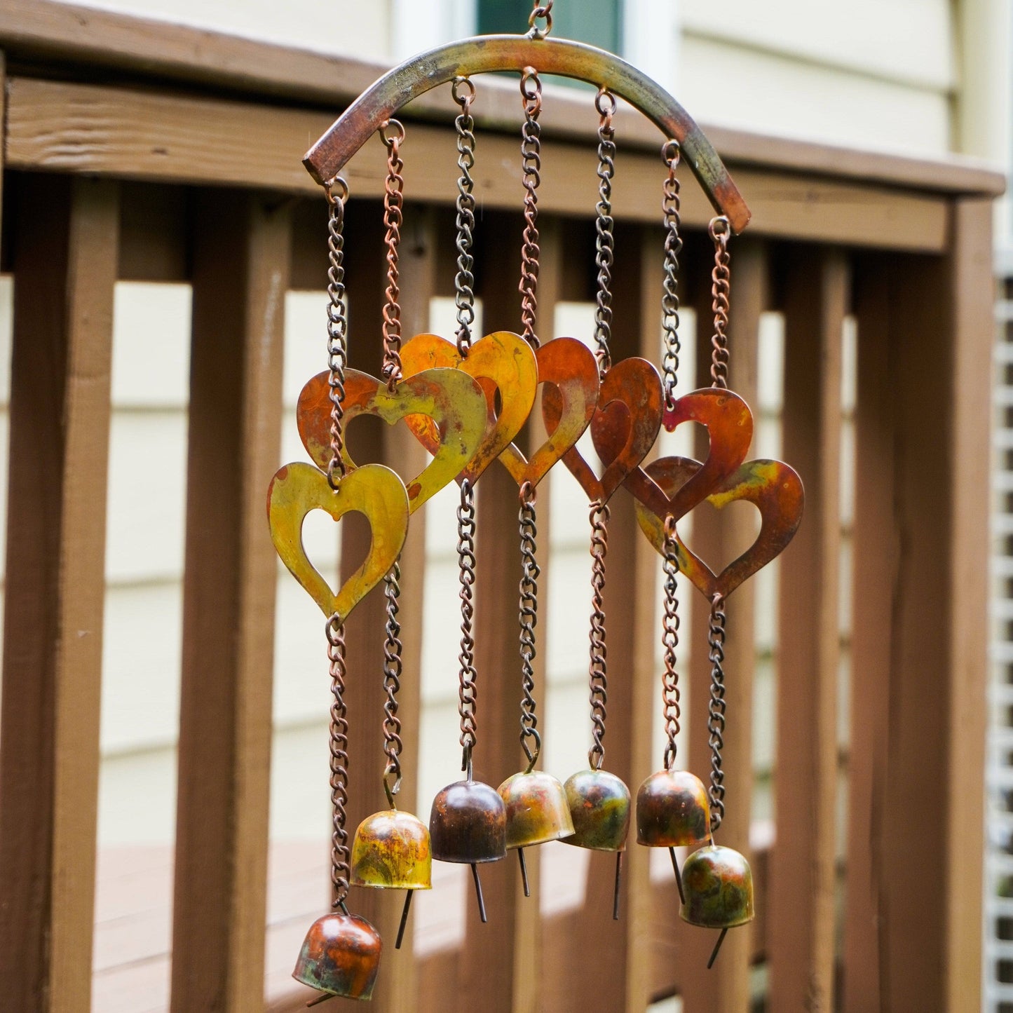 Happy Gardens - Hearts on Arch Wind Chime