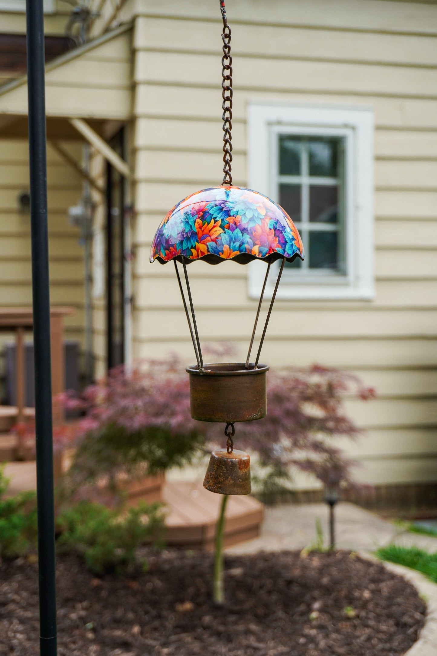 Hot Air Balloon Floral Hanging Ornament - Happy Gardens
