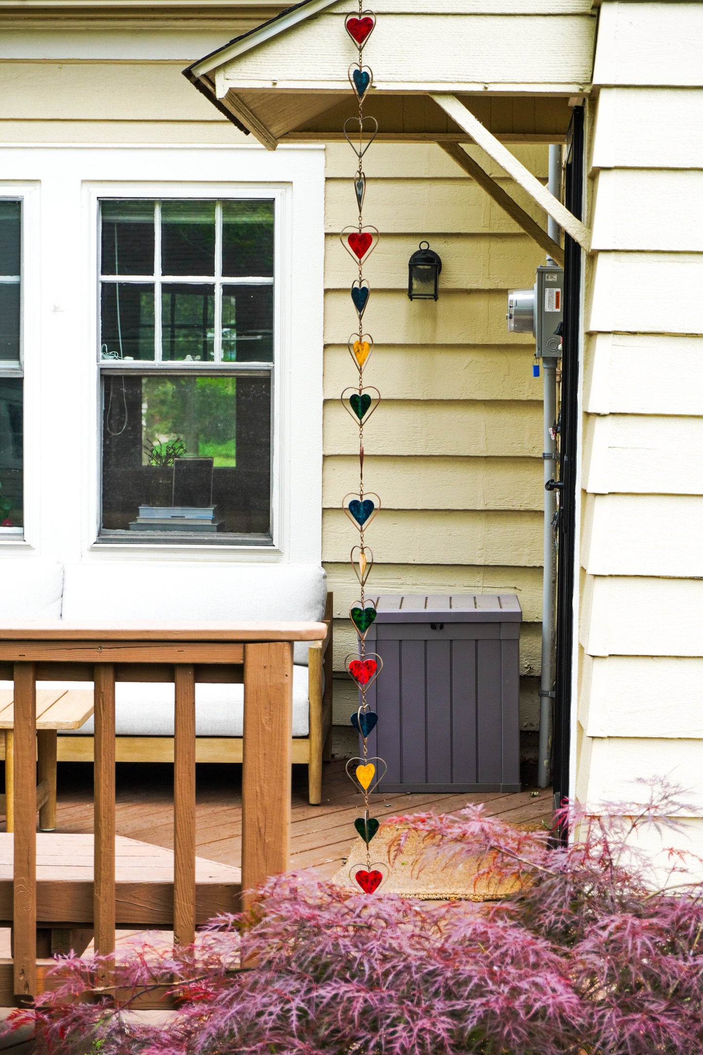 Happy Gardens - Multicolor Heart Rain Chain