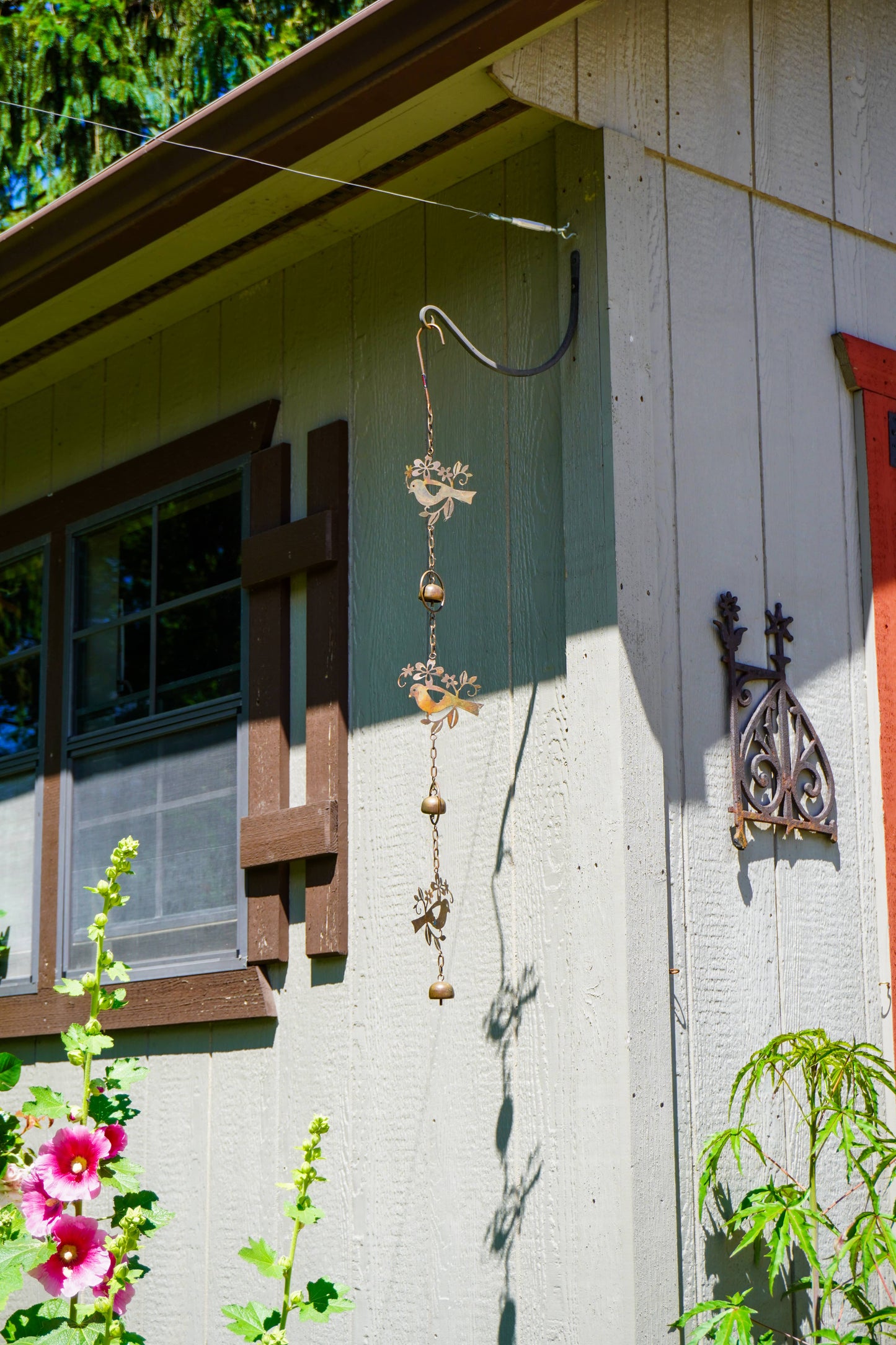 Triple Birds Flamed Hanging Ornament - Happy Gardens