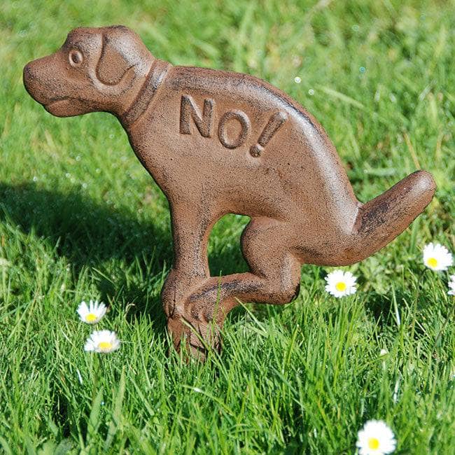 Pooping Yard Sign - Happy Gardens
