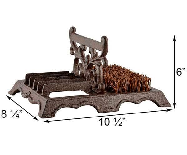 Cast Iron Boot Brush with Scraper - Happy Gardens