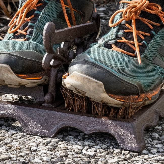 Cast Iron Boot Brush with Scraper - Happy Gardens