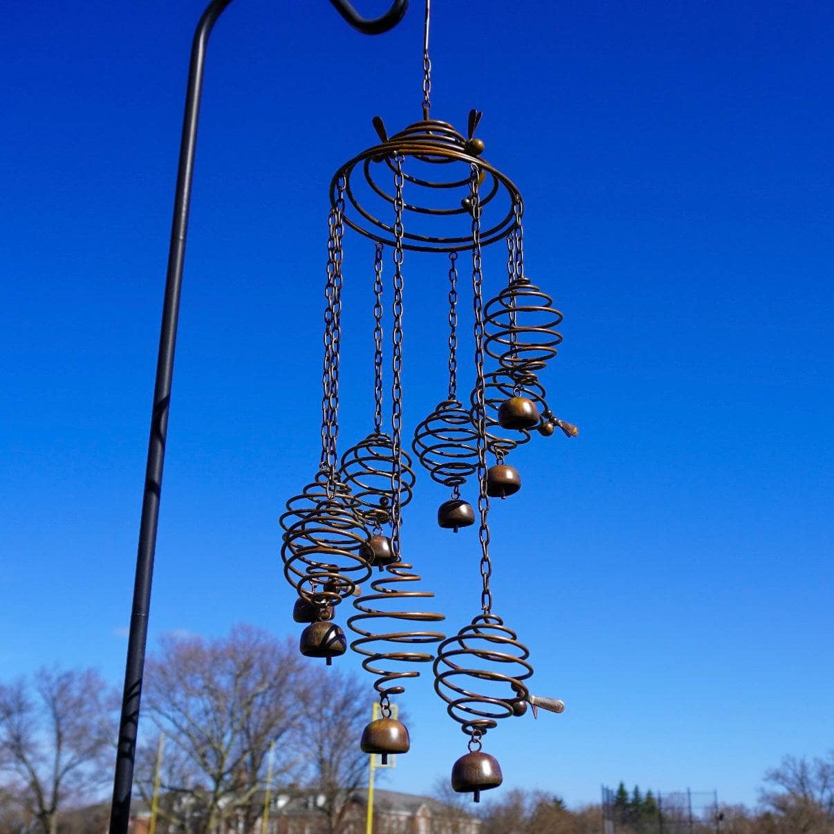 Happy Gardens - Bee Spiral with Bells Mobile Wind Chime