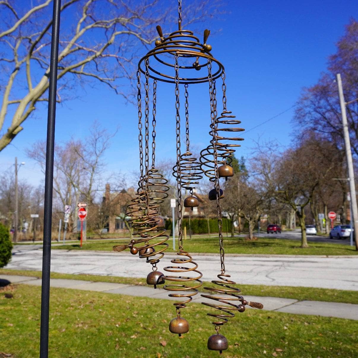 Happy Gardens - Bee Spiral with Bells Mobile Wind Chime