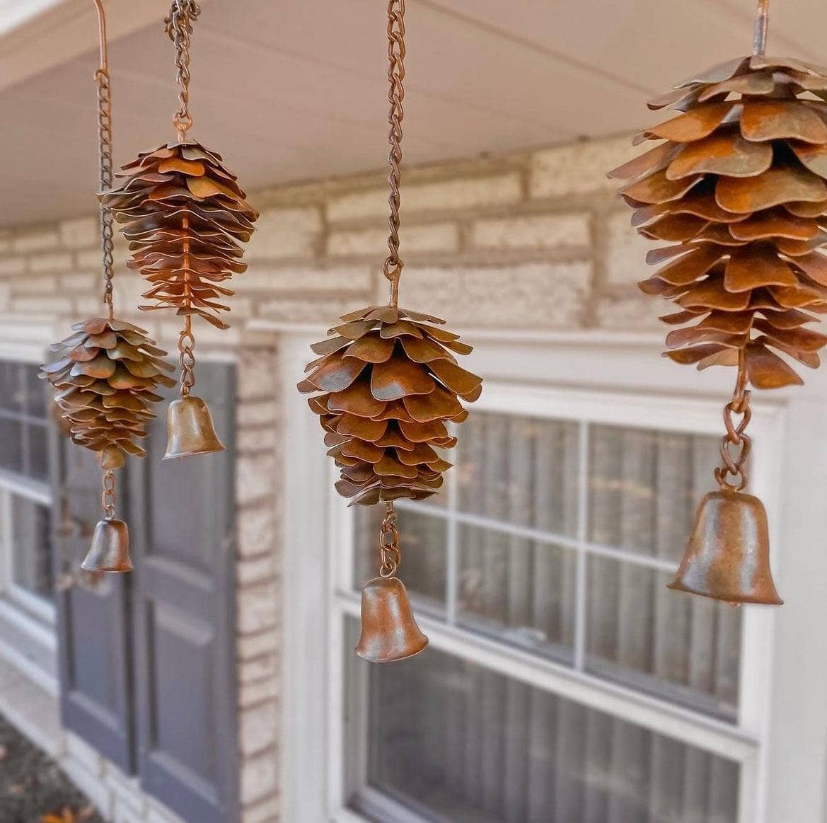 Pine Cone with Bell Ornament - Happy Gardens