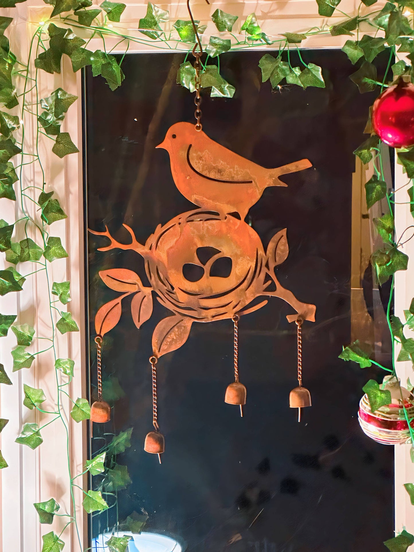 Happy Gardens - Bird on Nest Flamed Wind Chime