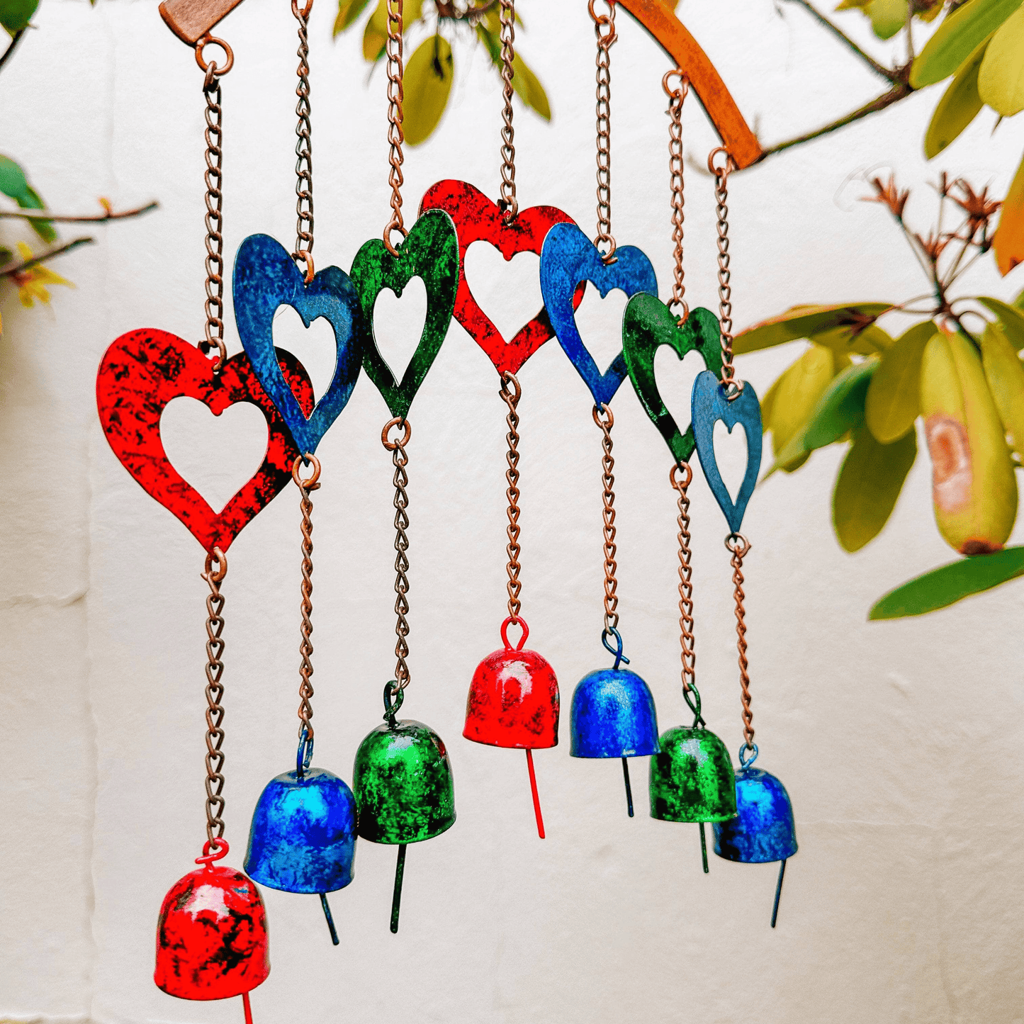 Happy Gardens - Hearts on Arch Wind Chime
