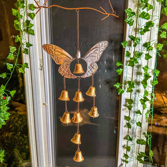 Happy Gardens - Butterfly with Bells Wind Chime