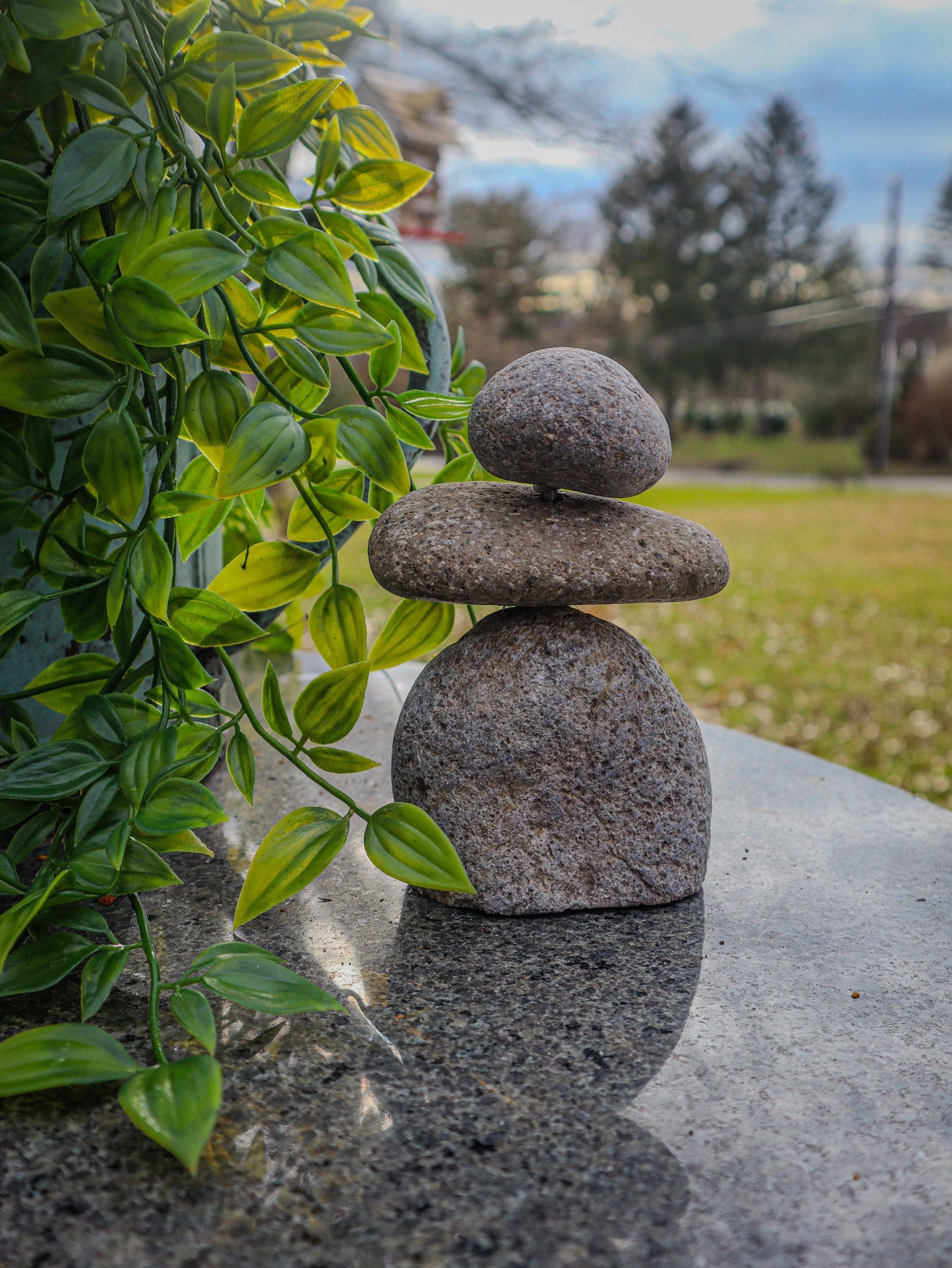3 Stone Cairn Garden Statue - Happy Gardens