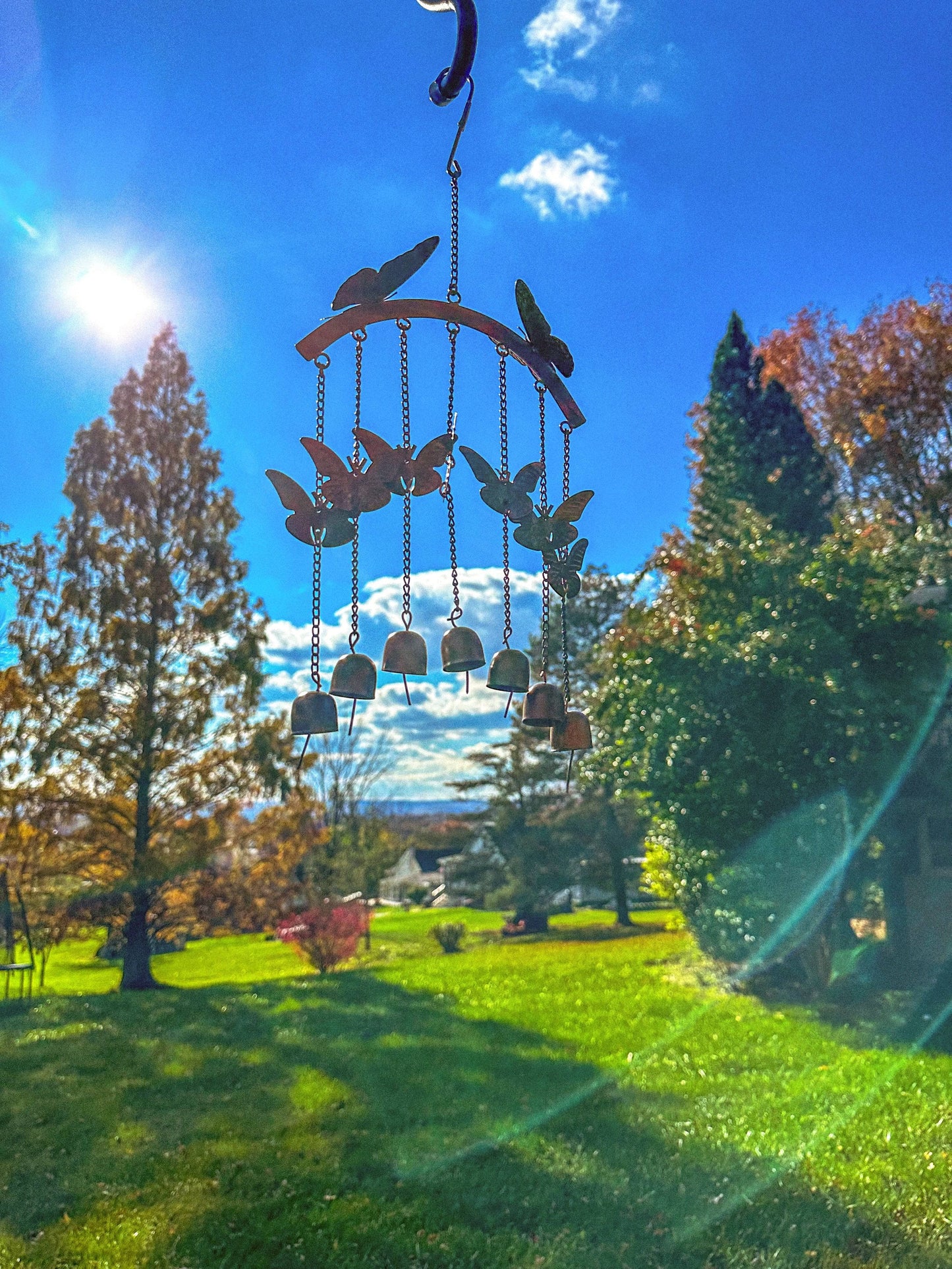 Happy Gardens - Butterflies on Arch Wind Chime