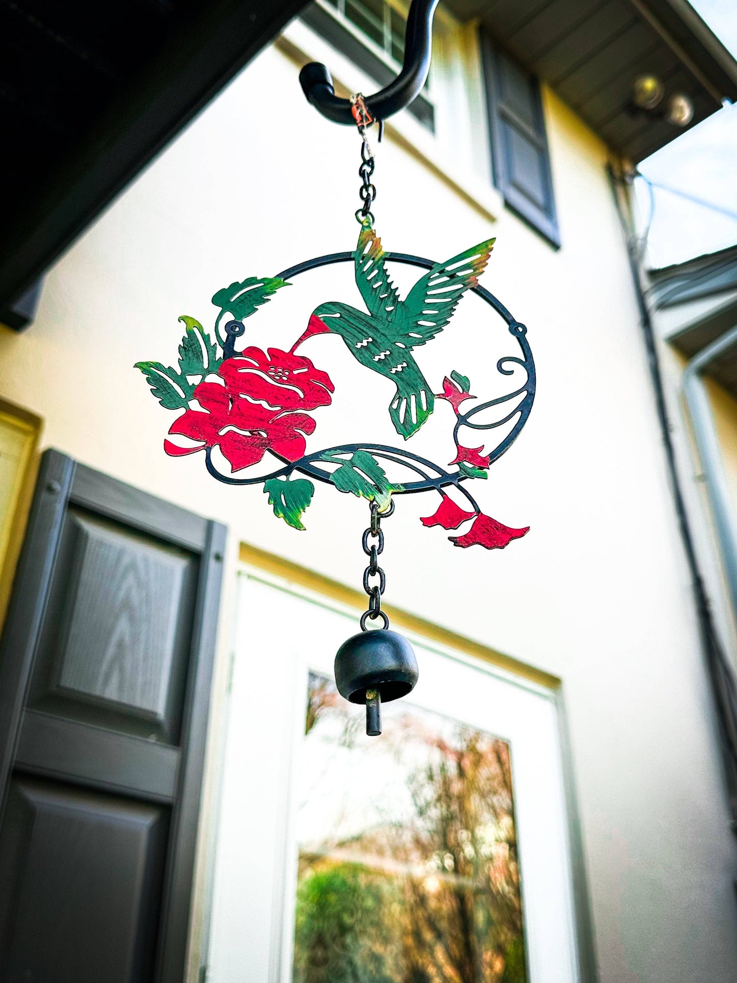 Happy Gardens - Hummingbird and Lily Multicolor Ornament