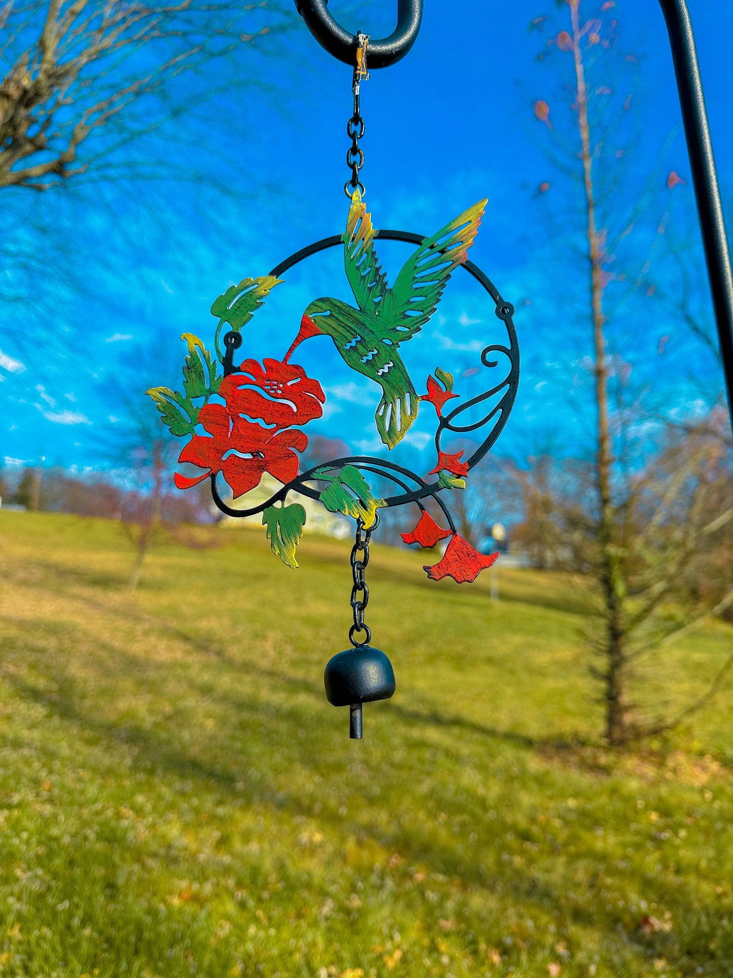 Happy Gardens - Hummingbird and Lily Multicolor Ornament