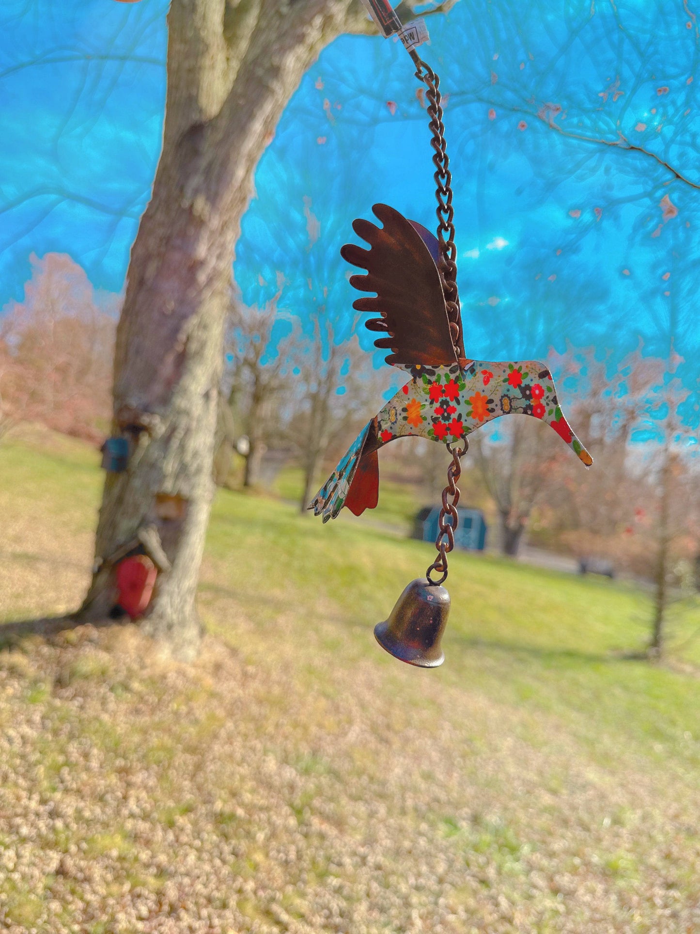 Happy Gardens - Floral Hummingbird Multicolor Ornament