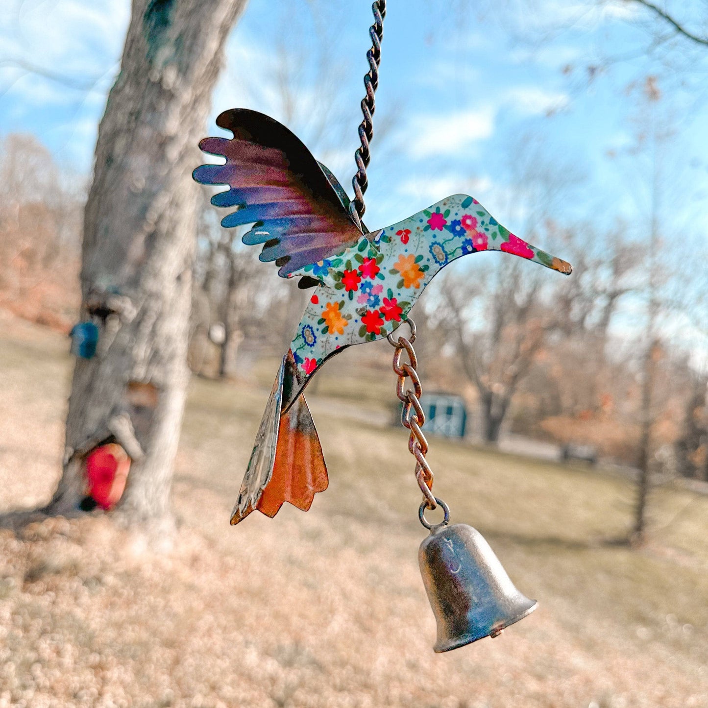 Happy Gardens - Floral Hummingbird Multicolor Ornament