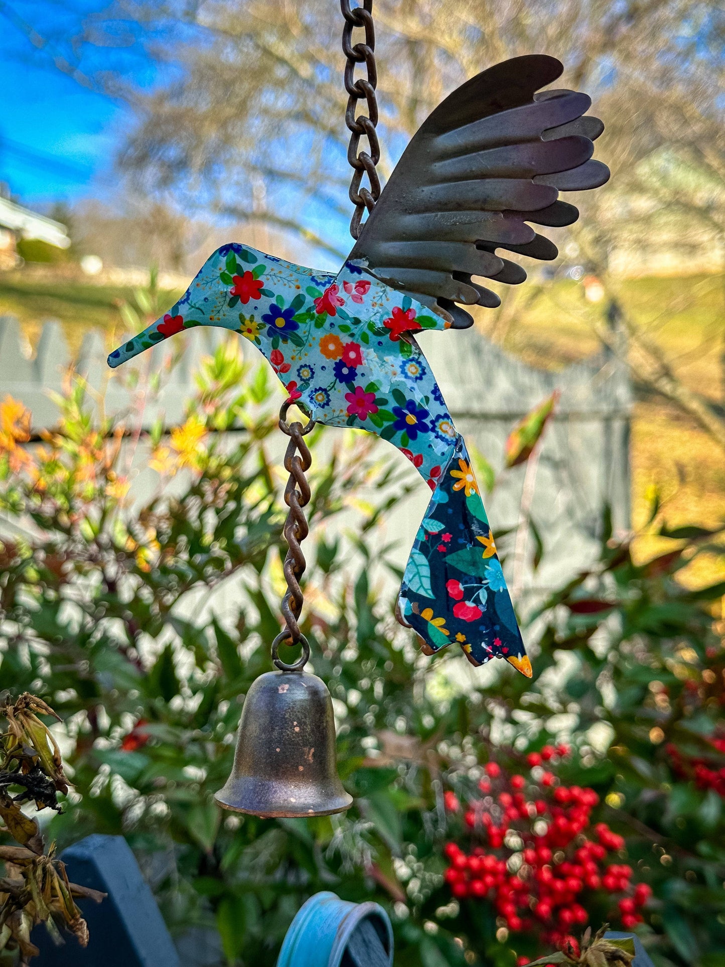 Happy Gardens - Floral Hummingbird Multicolor Ornament