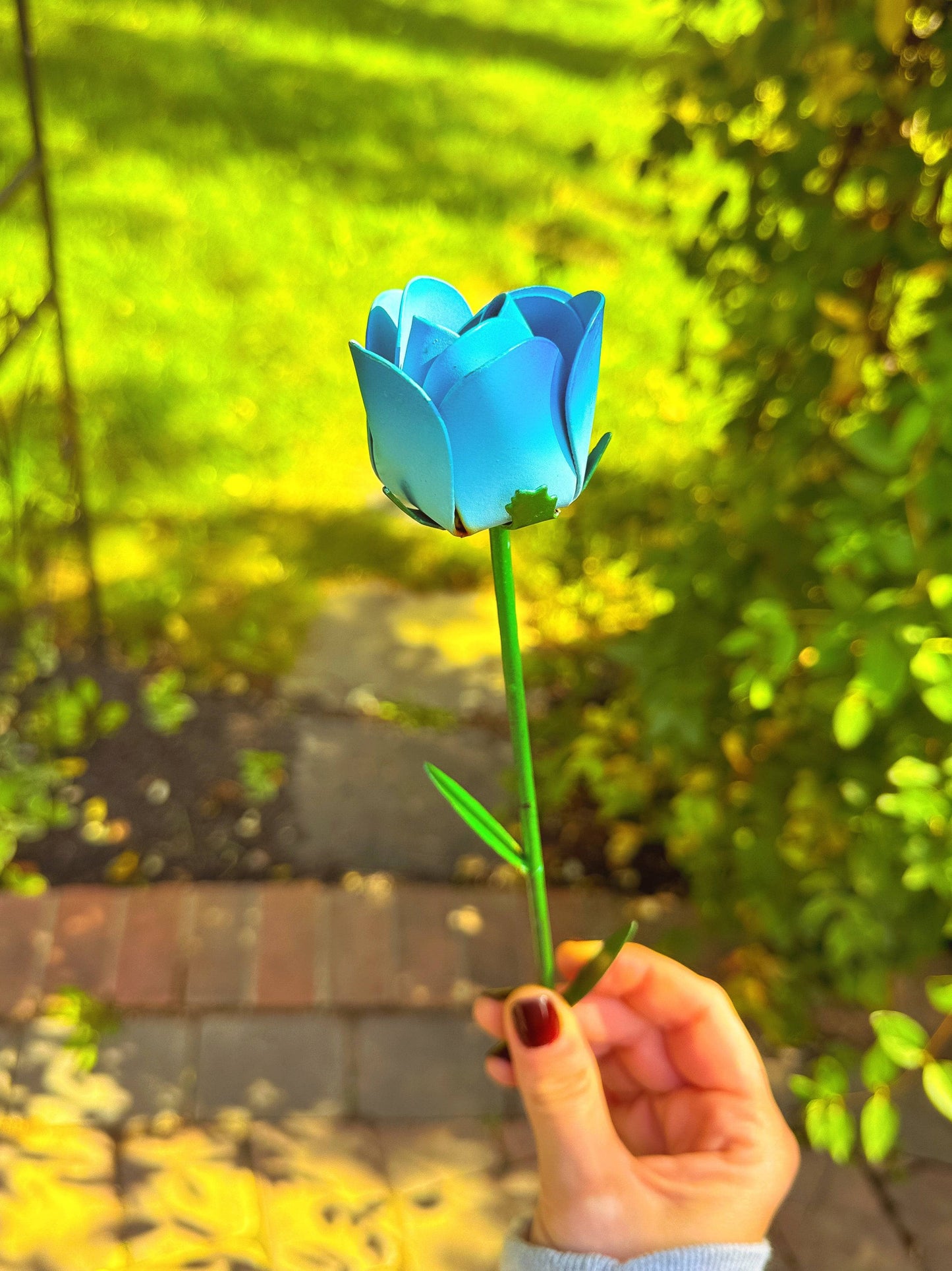 Happy Gardens - Blue Rose Plant Pick