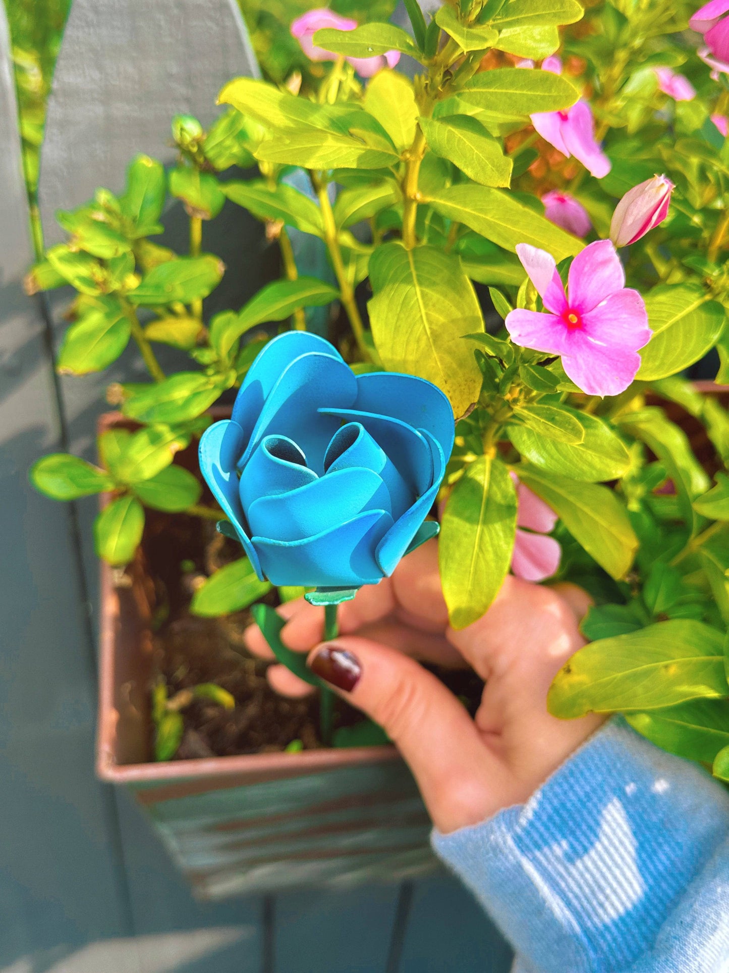 Happy Gardens - Blue Rose Plant Pick