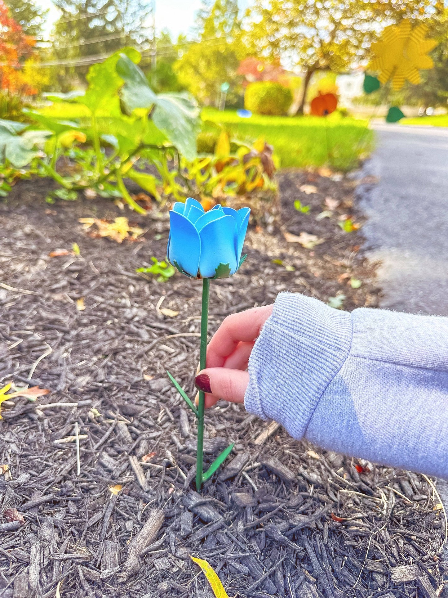 Happy Gardens - Blue Rose Plant Pick