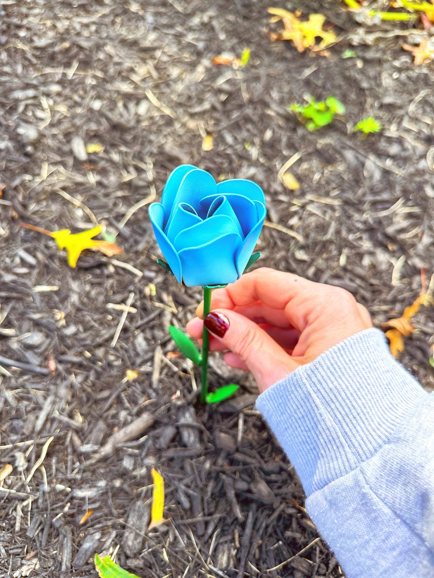 Happy Gardens - Blue Rose Plant Pick