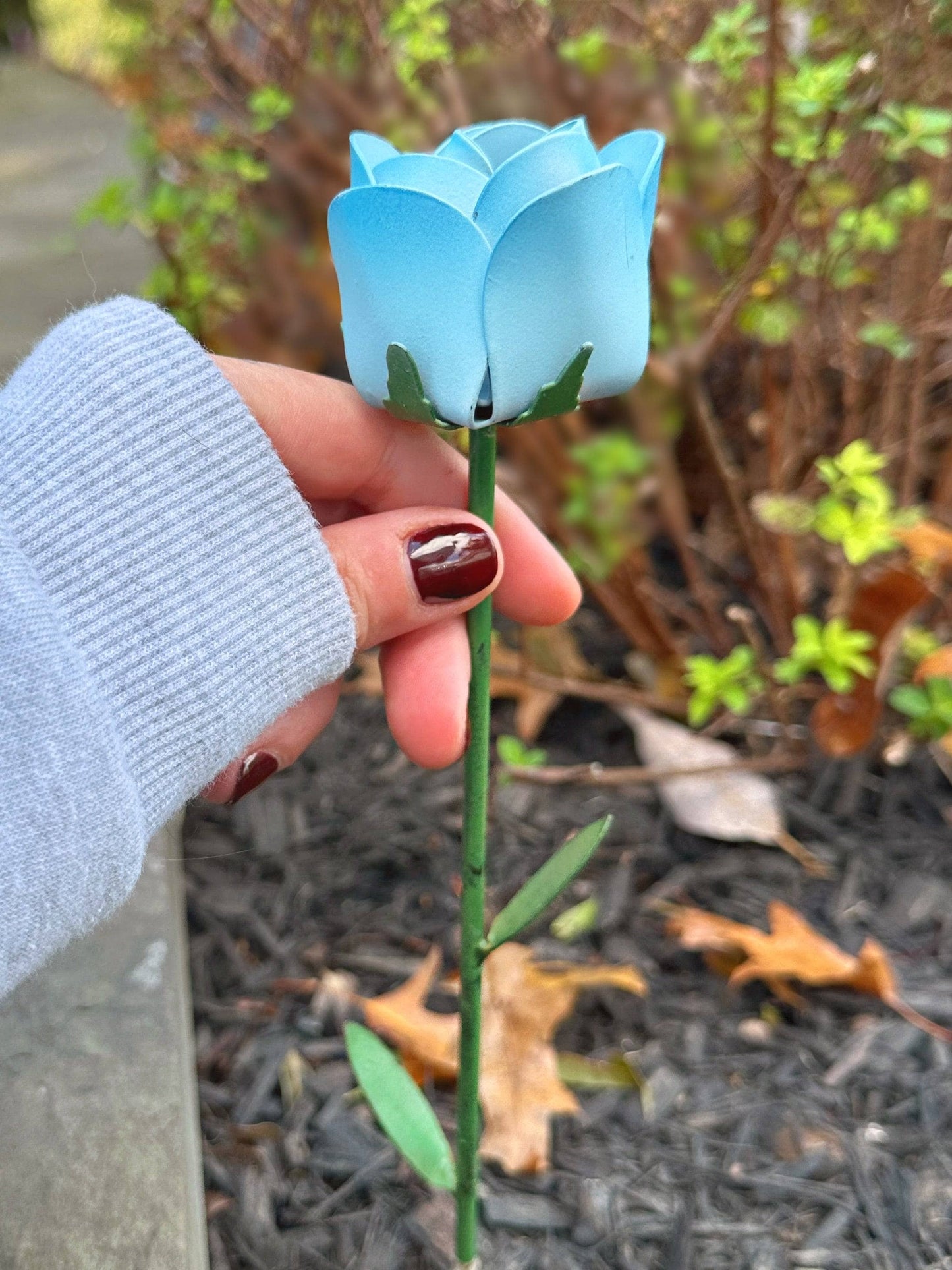 Happy Gardens - Blue Rose Plant Pick