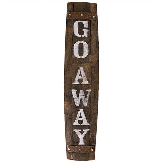 Whiskey Barrel Porch Sign - Happy Gardens
