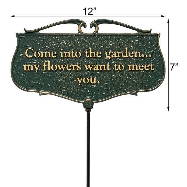 Come Into The Garden Garden Sign - Happy Gardens