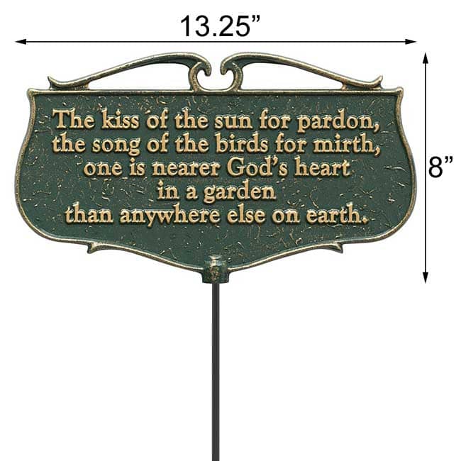 The Kiss Of The Sun Garden Sign - Happy Gardens