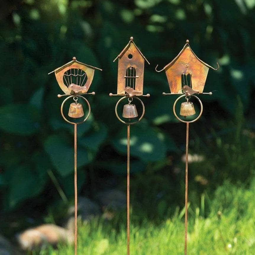 Happy Gardens - Bird Houses Garden Decor Stakes
