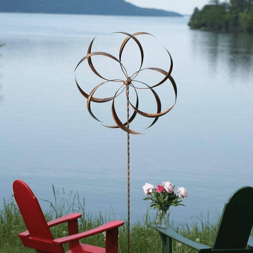 Happy Gardens - Feather Staked Wind Spinner 32”