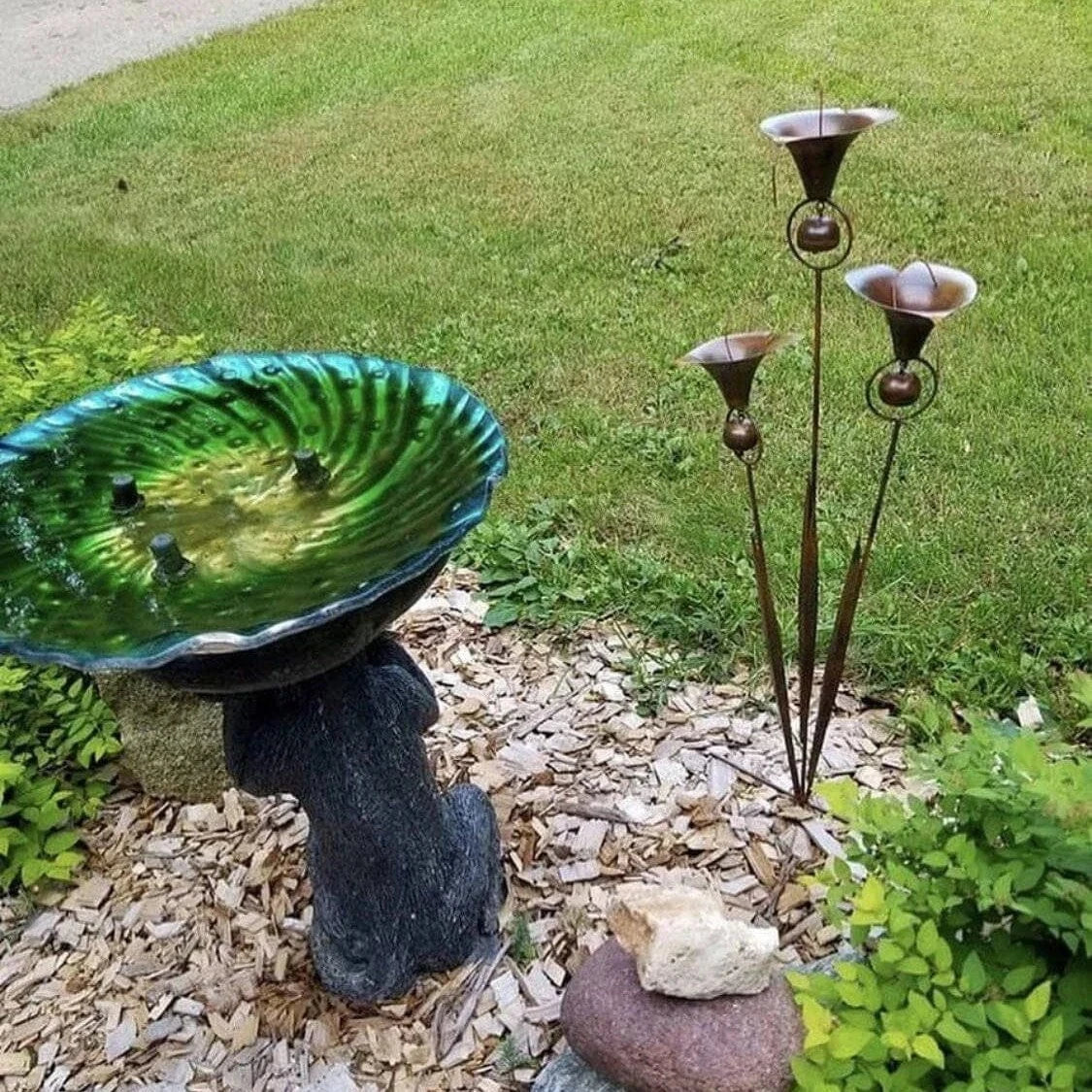 Happy Gardens - Triple Calla Lily Garden Stake