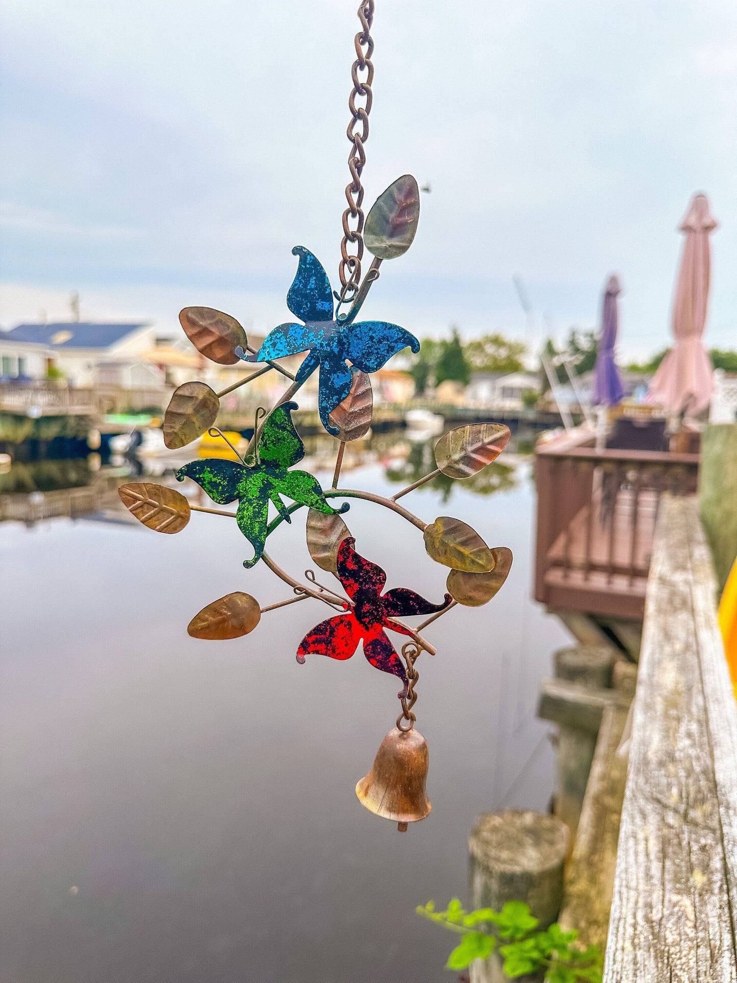 Butterflies On Branches Hanging Ornament-Ornaments-Happy Gardens