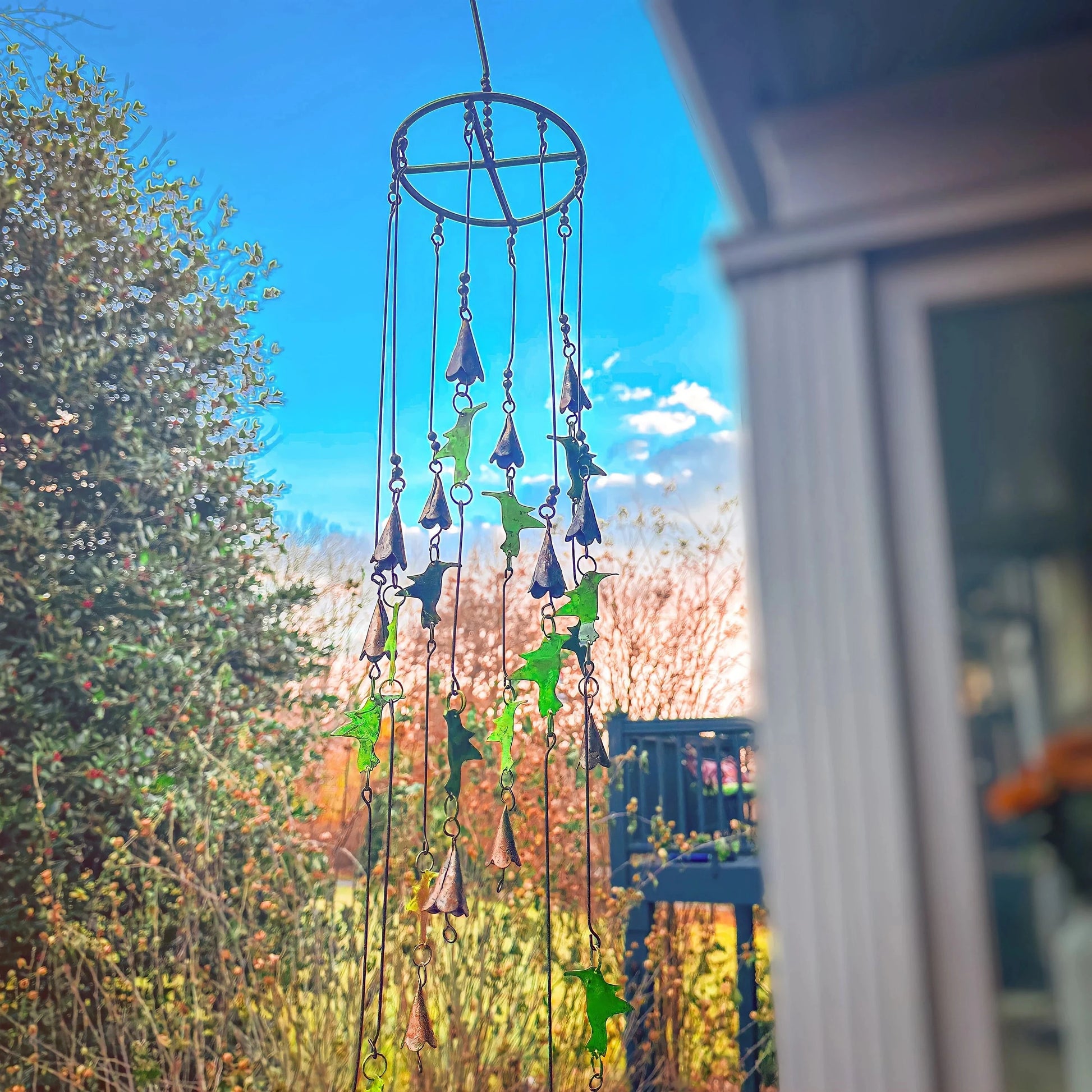 Happy Gardens - Hummingbirds with Bells Mobile Wind Chime