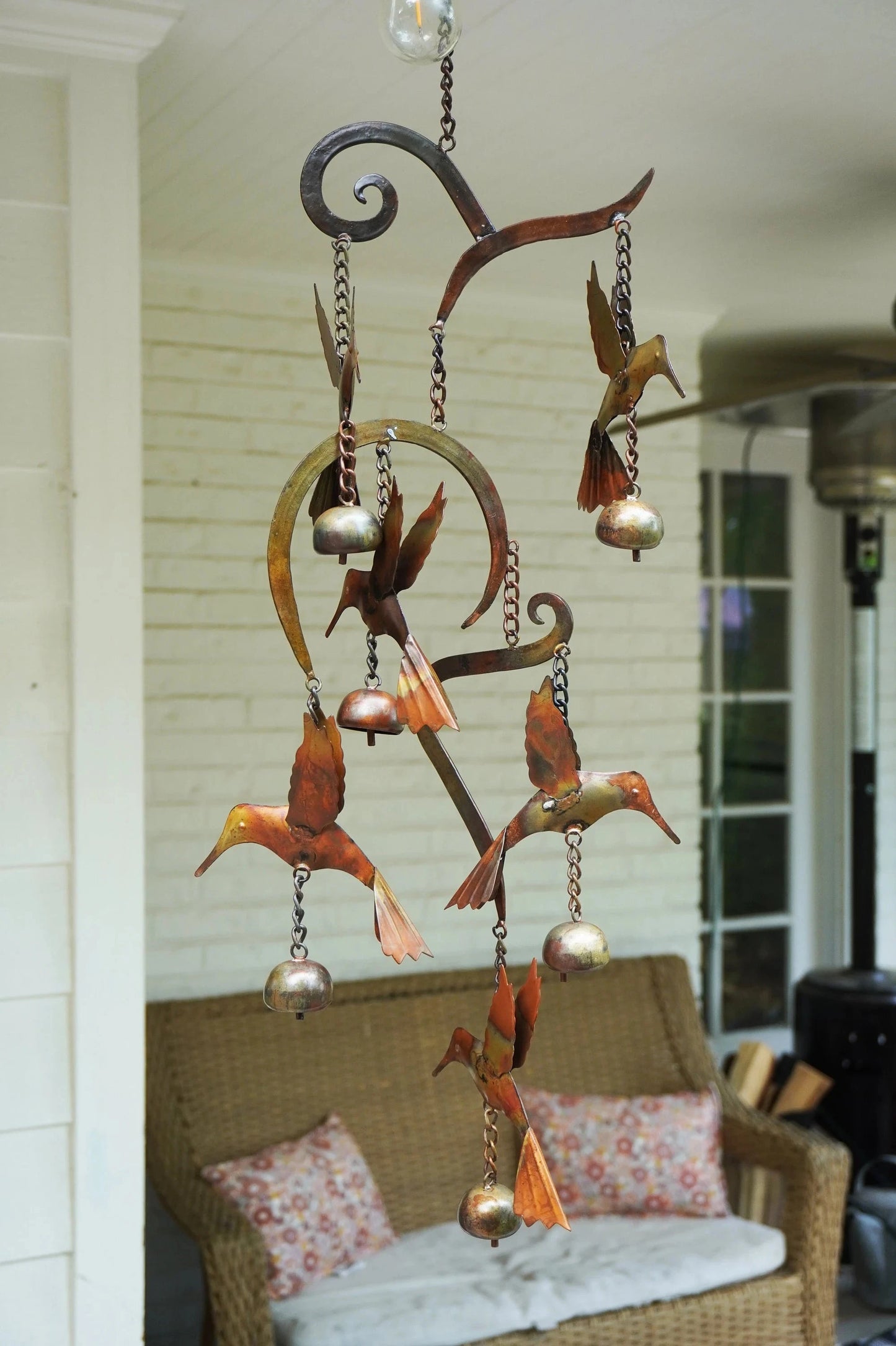 Happy Gardens - Scrollwork Hummingbird Wind Chime
