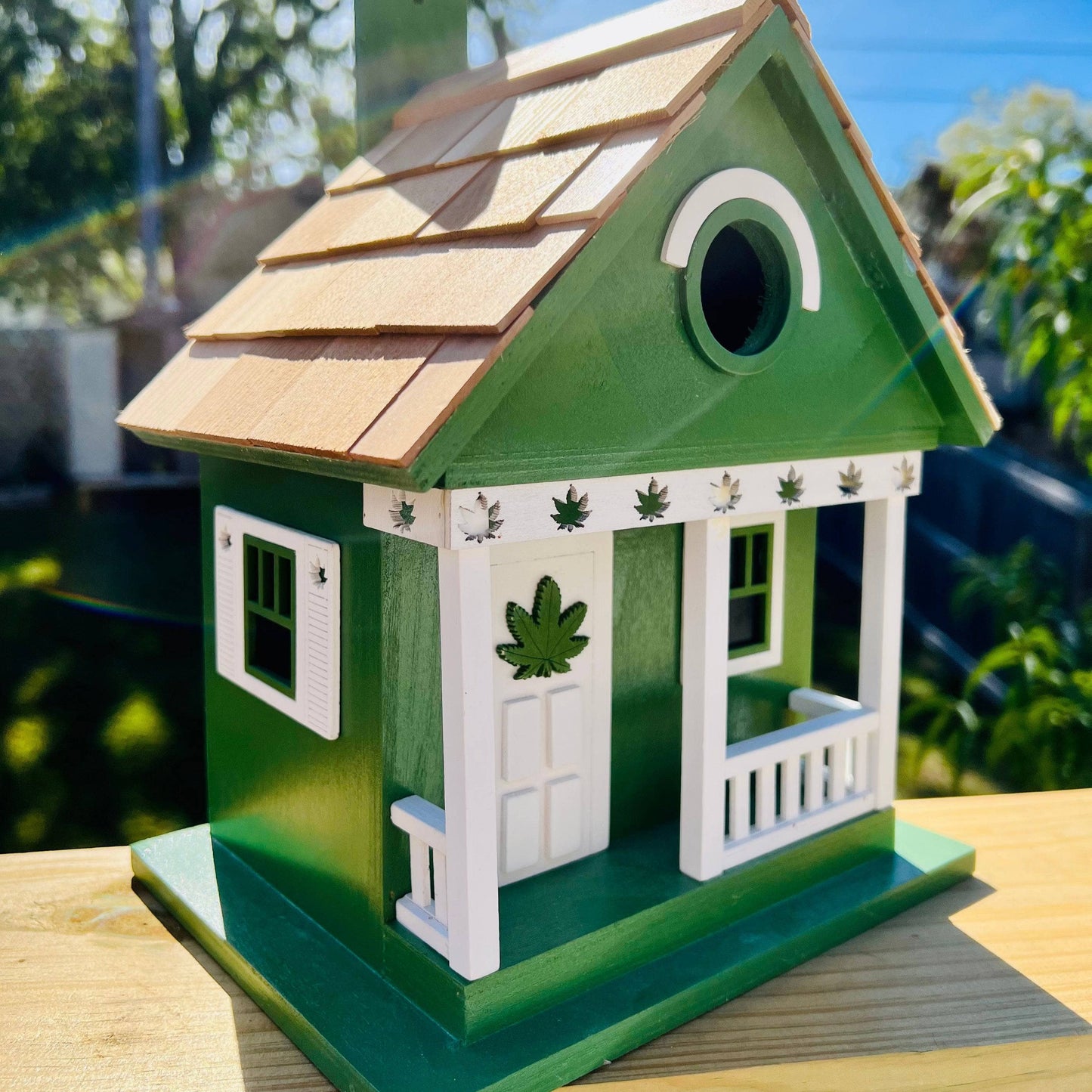 Cannabis Cottage Birdhouse - Happy Gardens
