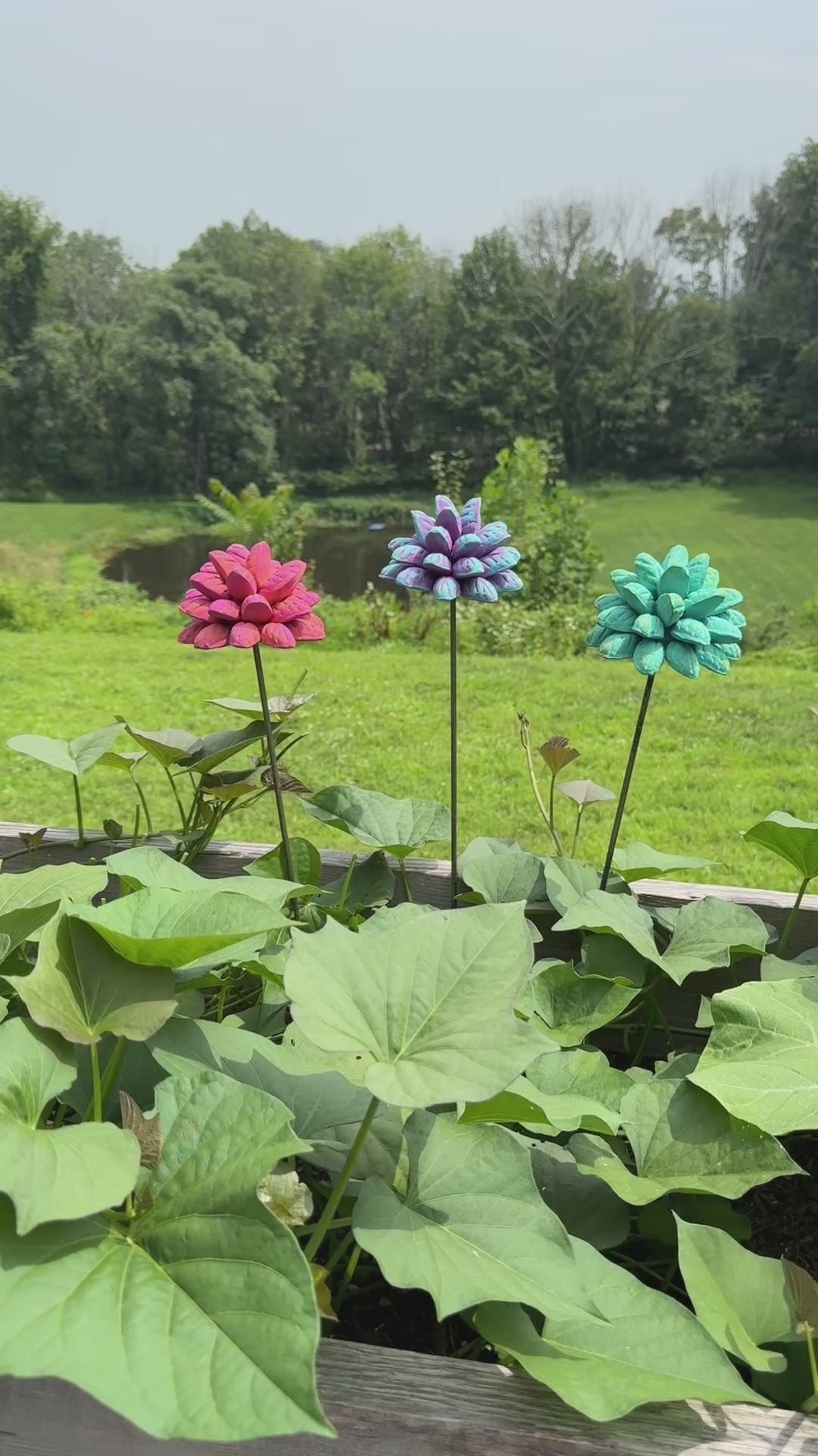Happy Gardens - Terra Cotta Flower Stakes
