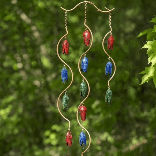 Happy Gardens - Triple Bell Spiral Multicolor Wind Chime