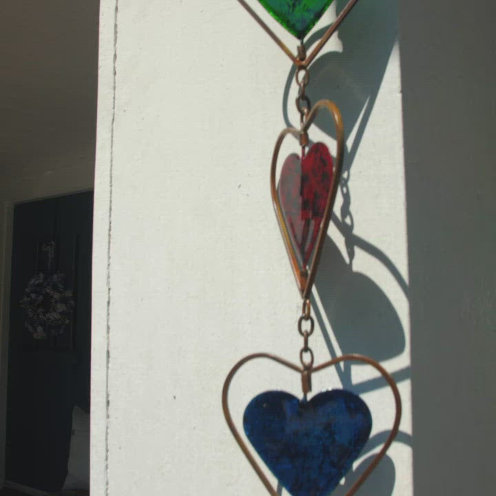Happy Gardens - Multicolor Heart Rain Chain