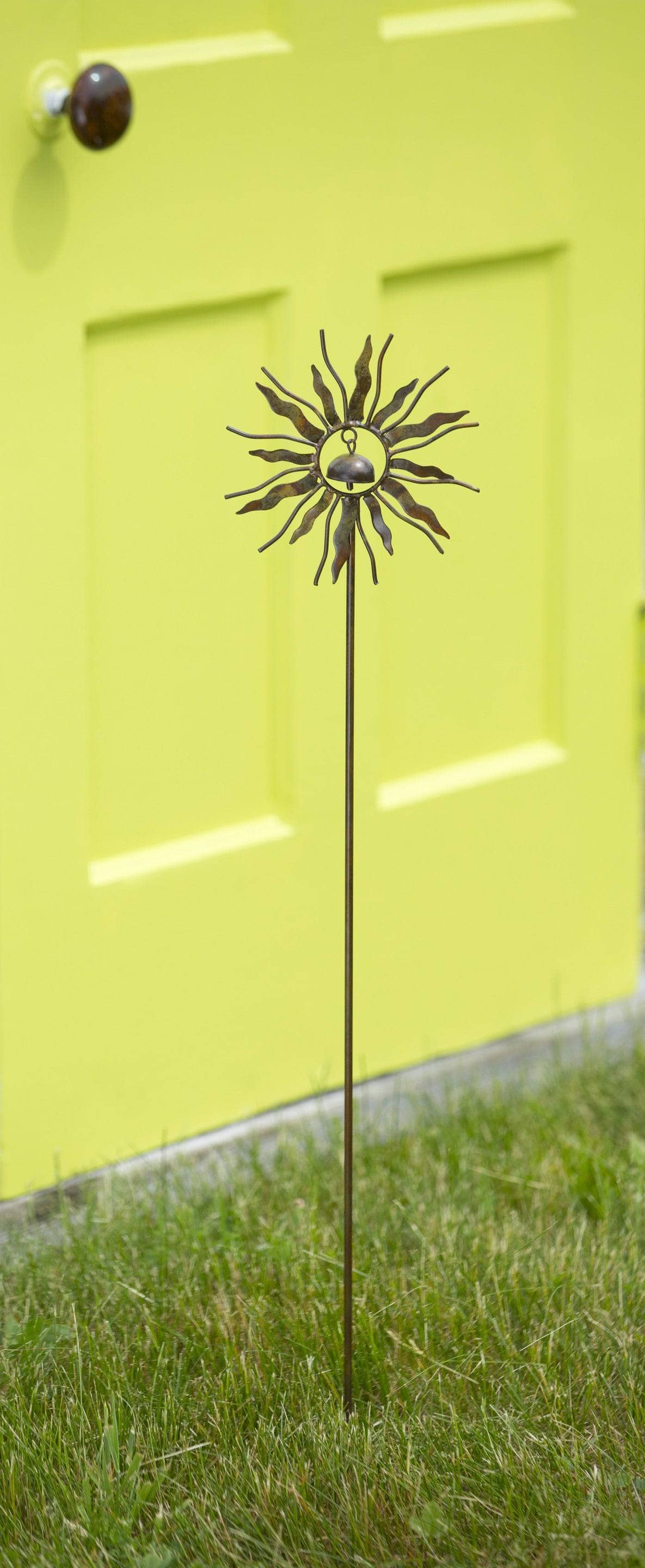 Sun With Bell Garden Stake-Garden Stakes & Rain Gauges-Happy Gardens