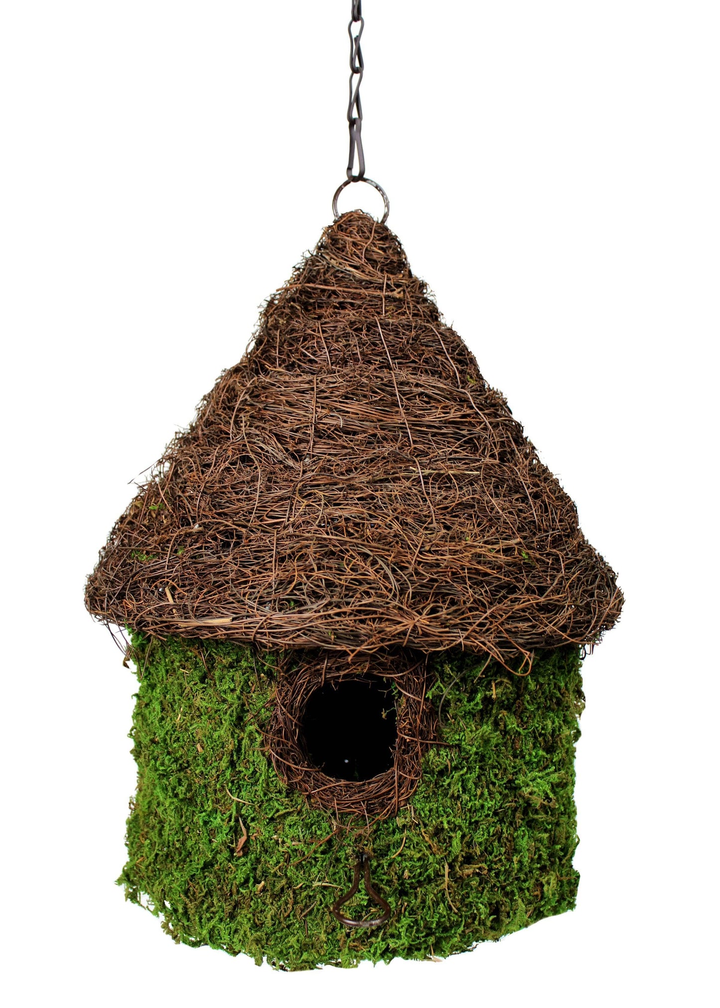 Woven Bungalow Moss Birdhouse - Happy Gardens