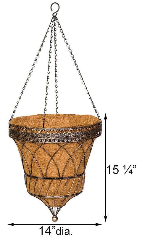 Victorian Parasol Basket w/ Chain - Happy Gardens