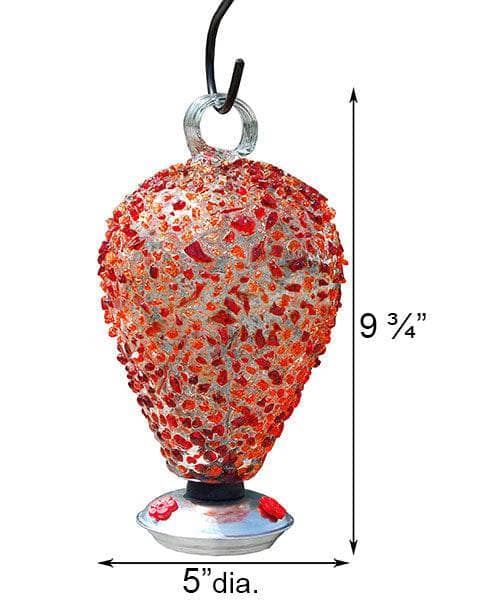 Eighty Days Hummingbird Feeder, Cinnabar Sprinkles - Happy Gardens
