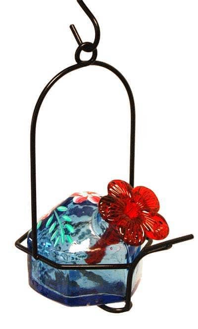 Botanica Lunch Pail Hummingbird Feeder, Blue - Happy Gardens