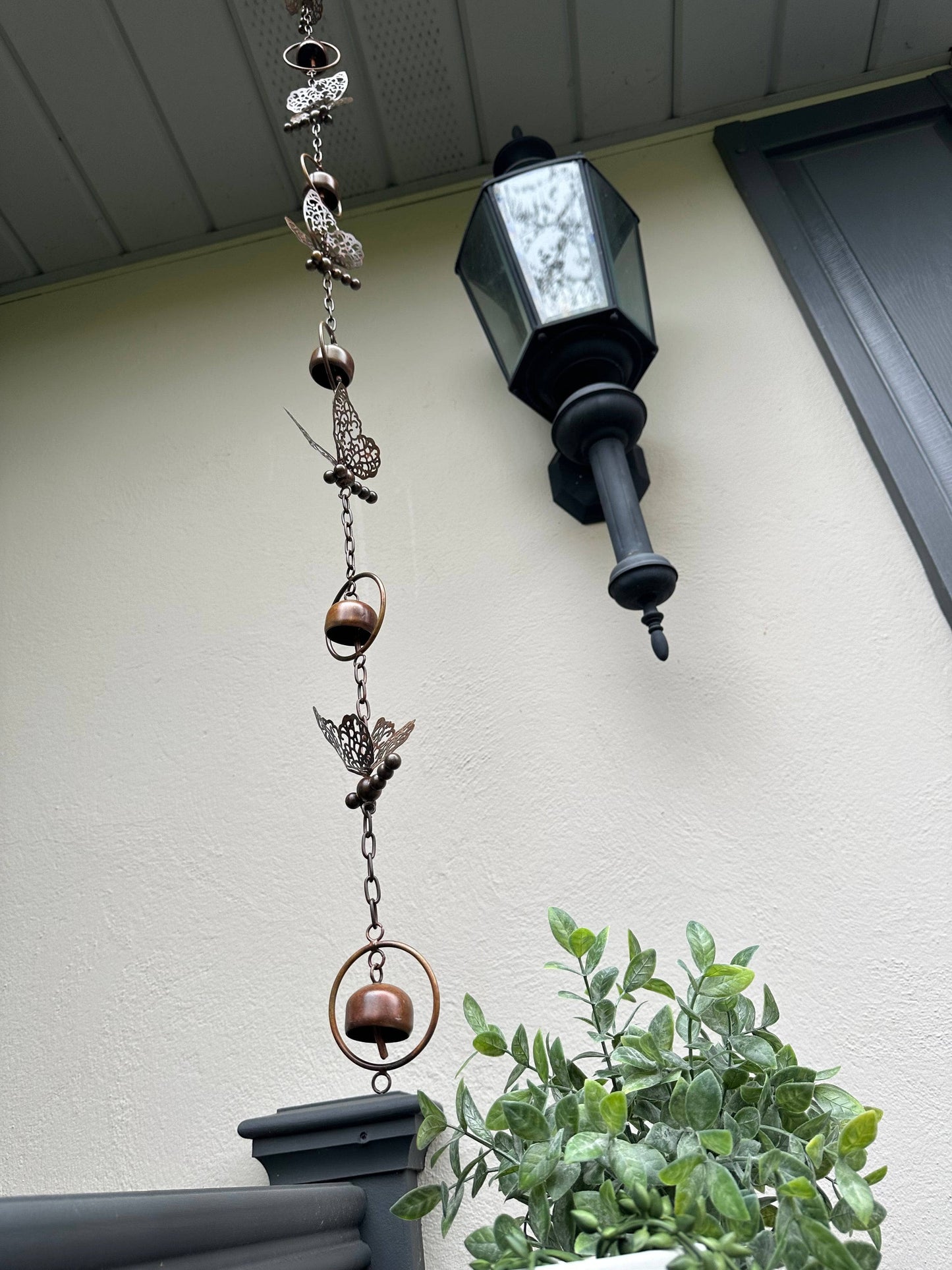 Butterflies With Bells Hanging Ornament-Ornaments-Happy Gardens